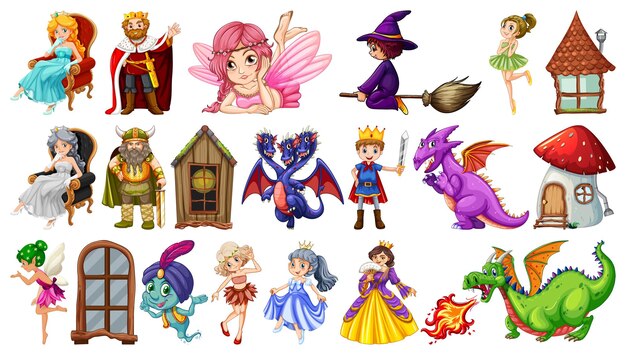 Разные персонажи из сказки