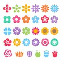 Free vector different colored icons