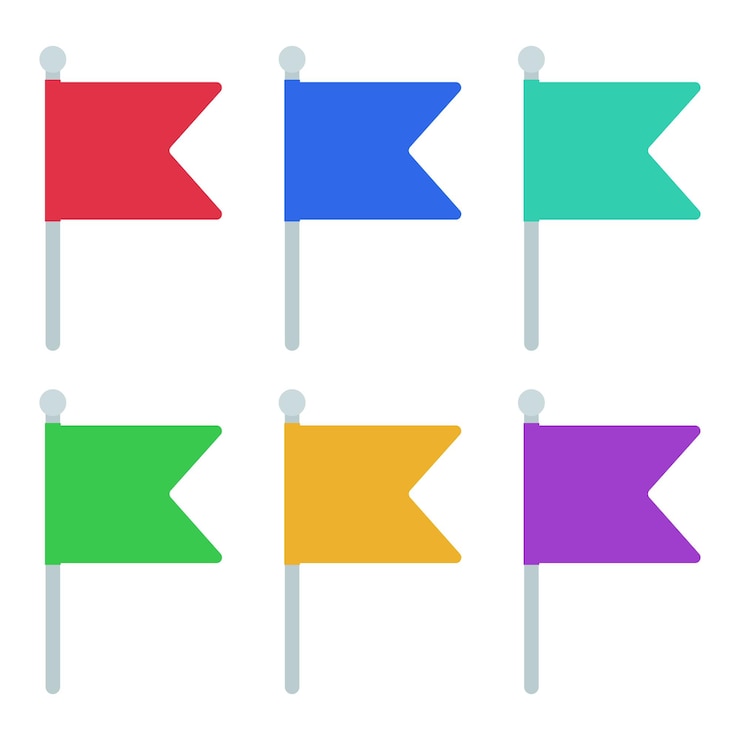無料Vector 異なる色のフラグ コレクション