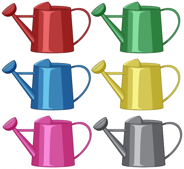 Free vector different coloured watering acns
