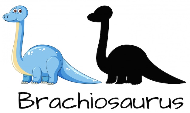 Vettore gratuito disegno differente del dinosauro del brachiosaurus