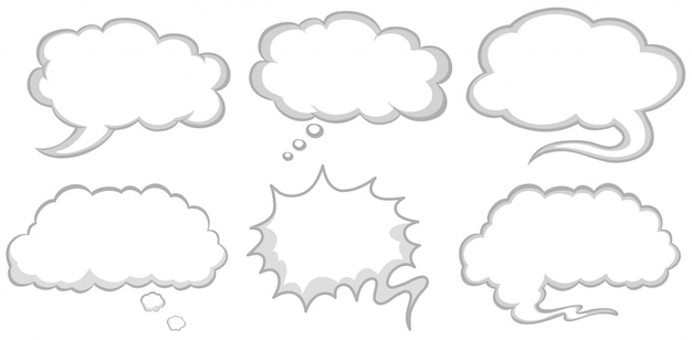 Free vector different design of speech bubbles illustration