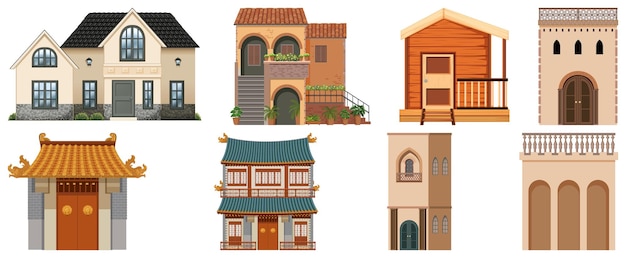 Different designs of buildings around the world