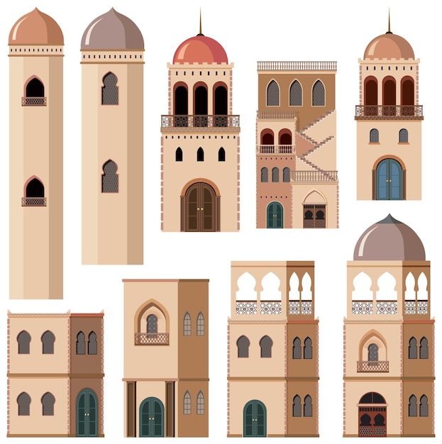 Different designs of buildings