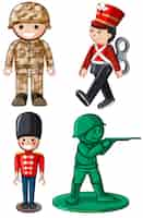 Free vector different designs of toy soldiers