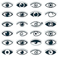 Different eyes icon collection