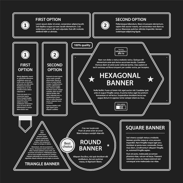 Free vector different geometrical shapes infographic