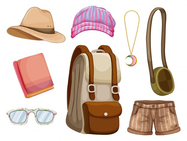 Different hipster items for girl