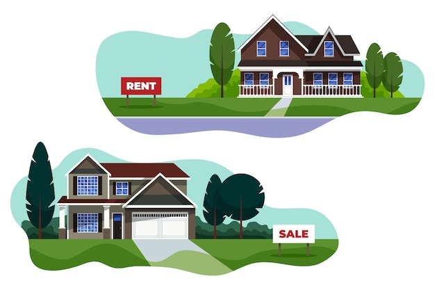 Different houses for sale or rent pack