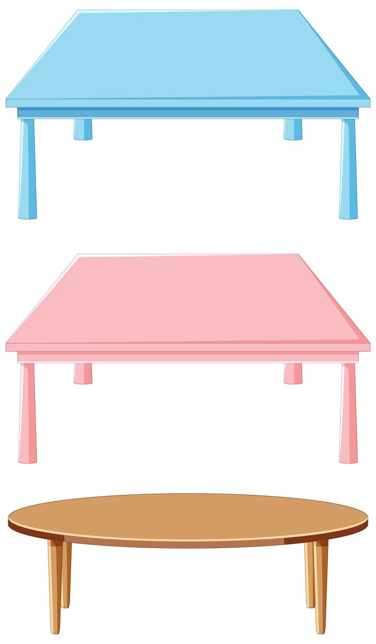 Free Vector different kid table on white background
