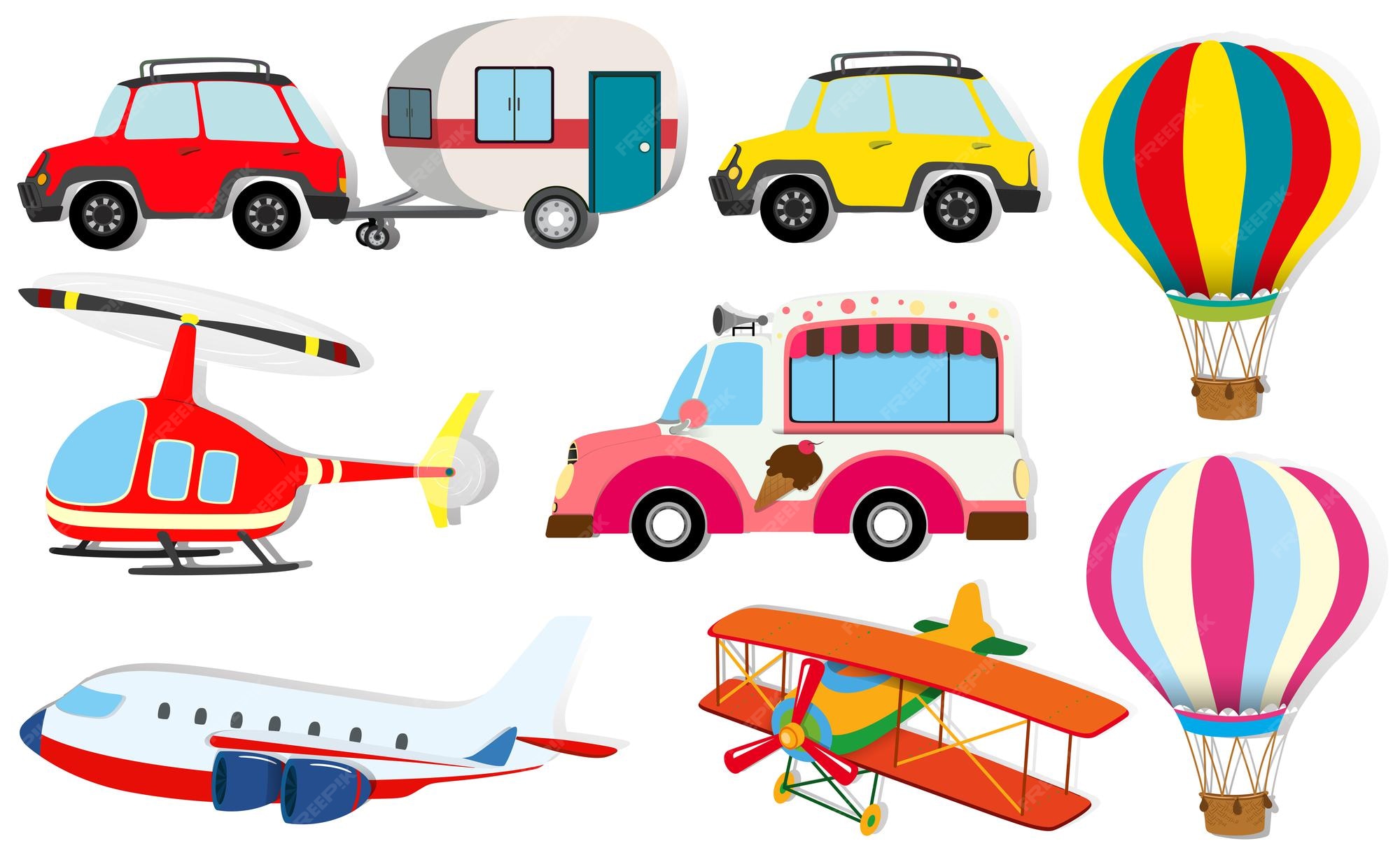 forms of transportation clipart for kids