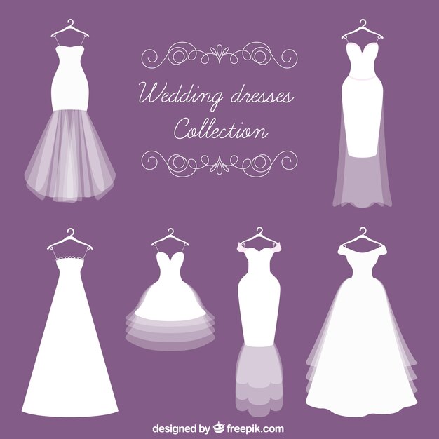 Different kinds of bride dress