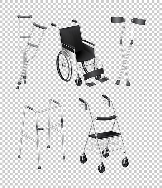 Free vector different kinds of handicap equipments