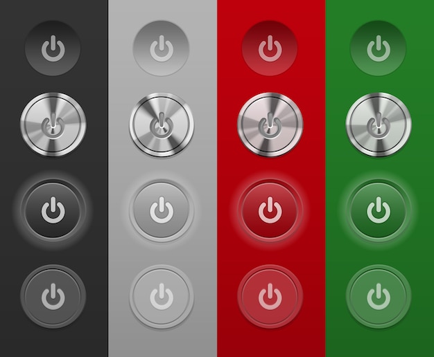 Free vector different mac buttons do not depend on the background