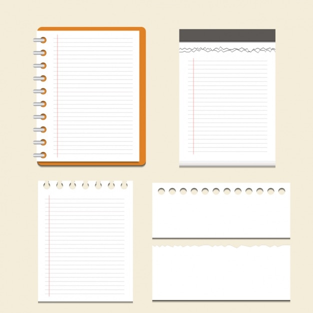 Free vector different papers collection