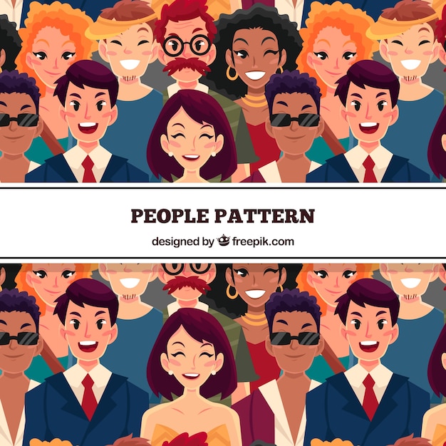 Free vector different people pattern