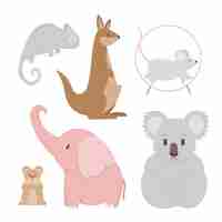 Free vector different pets collection