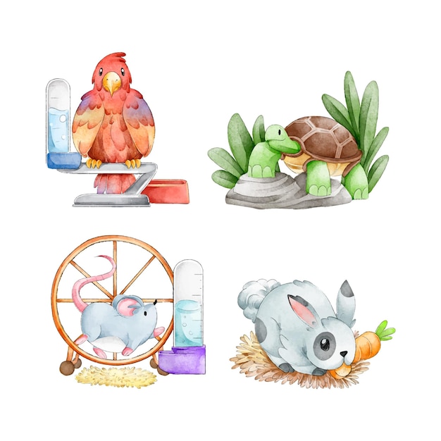 Different pets concept