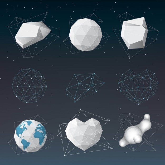 Бесплатное векторное изображение Различные абстрактные элементы геометрический дизайн