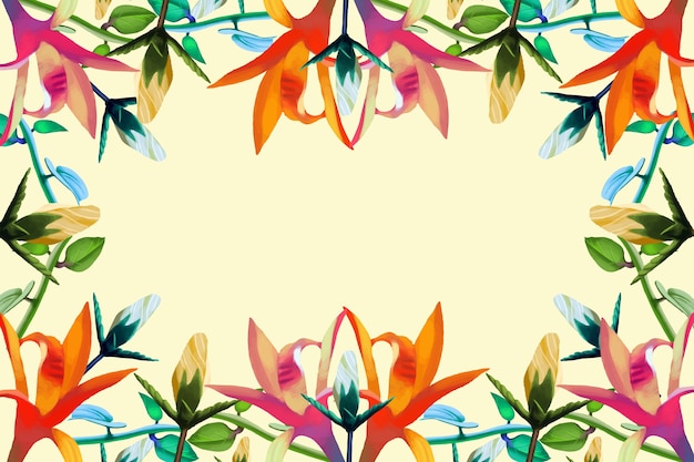 Бесплатное векторное изображение Различные реалистичные цветы фон