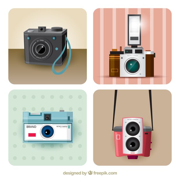 Different retro cameras