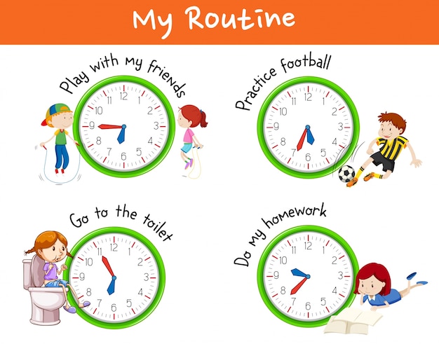 Different routines for children