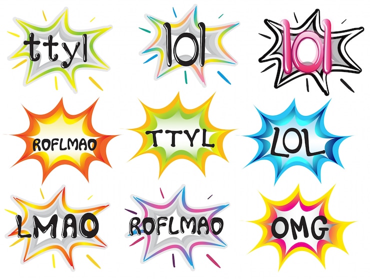 Free Vector different short-termed expressions
