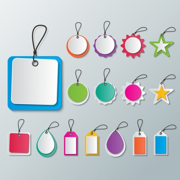 Free Vector different textplates