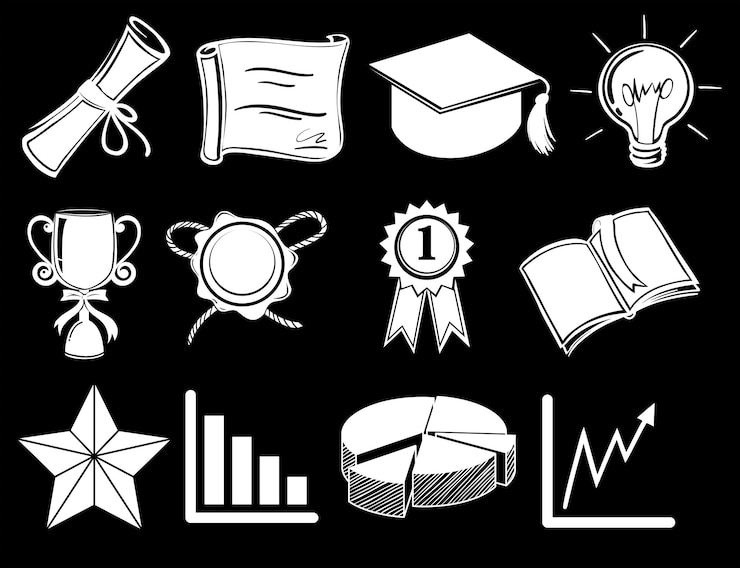 Free Vector different things showing success