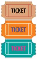 Free vector different of ticket stub set