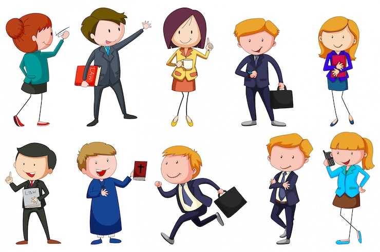 Free Vector different type of occupations