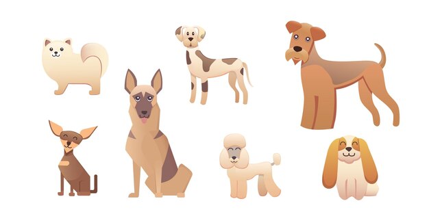 かわいいビーグル犬のイラスト プレミアムベクター