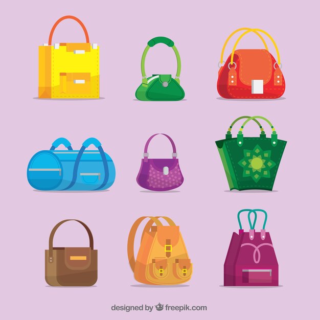 Different types of handbag collection