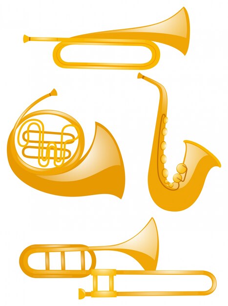 Different types of musical instruments