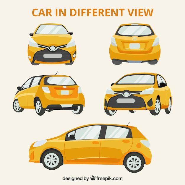 Different views of modern car
