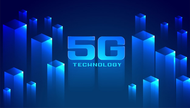 디지털 5G 기술 네트워크 배경