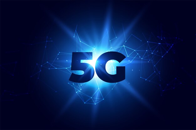 디지털 5G 무선 통신 네트워크 배경