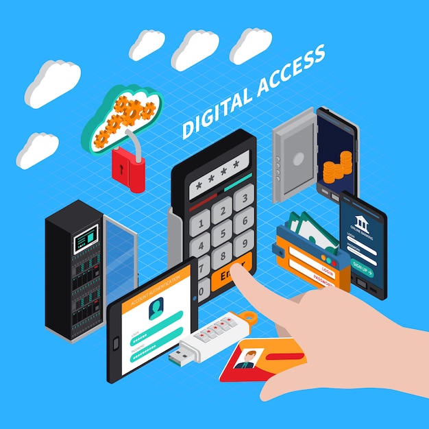 Digital access isometric composition