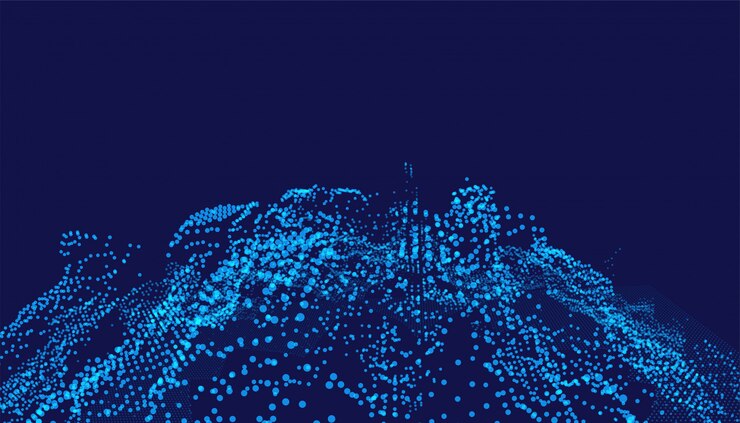 Free Vector digital background with glowing tech particles 