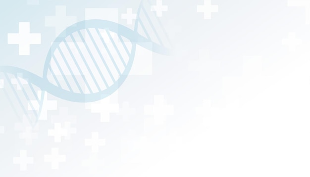 Free vector digital bio technology medical care banner with dna molecule vector