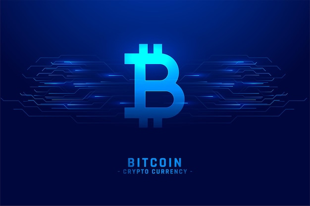 Free vector digital bitcoin cryptocurrency technology background