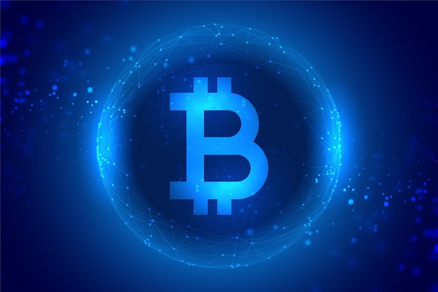 Digital bitcoin currency concept technology background