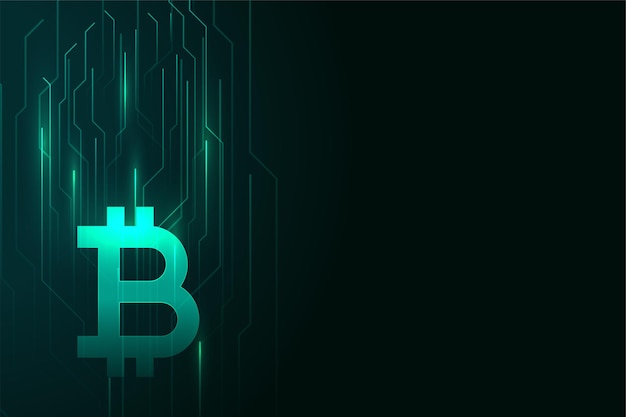 Digital bitcoin glowing background design