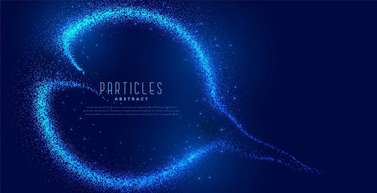 Free Vector digital blue particles flow background
