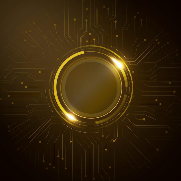 Digital circle circuit background vector futuristic technology