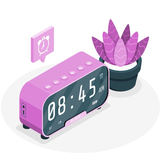 Free vector digital clock concept illustration