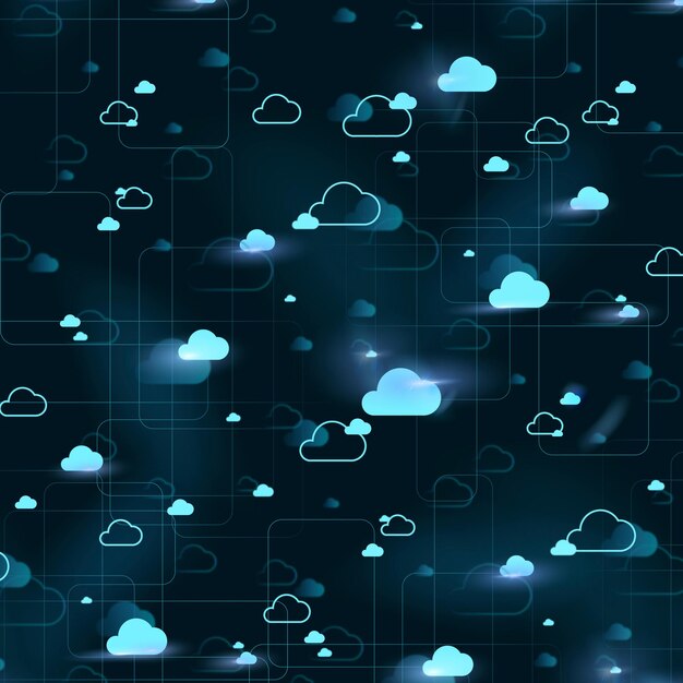 Digital cloud pattern background connection technology