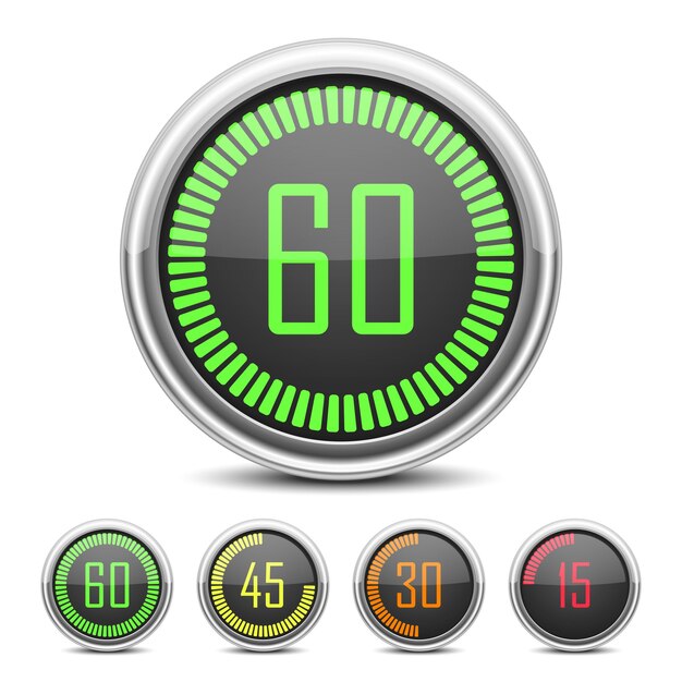 Digital countdown timer set