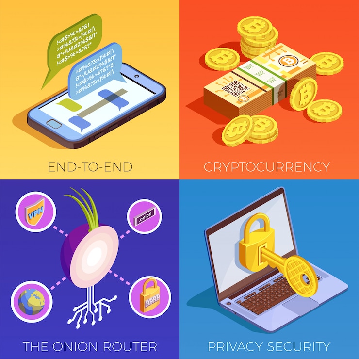 Free Vector digital currency  