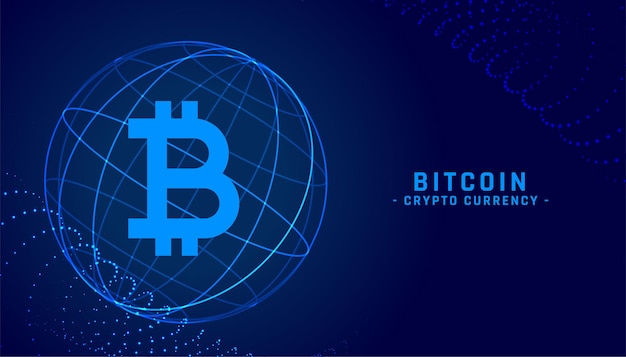 Digital decentralized bitcoin cryptocurrency technology background